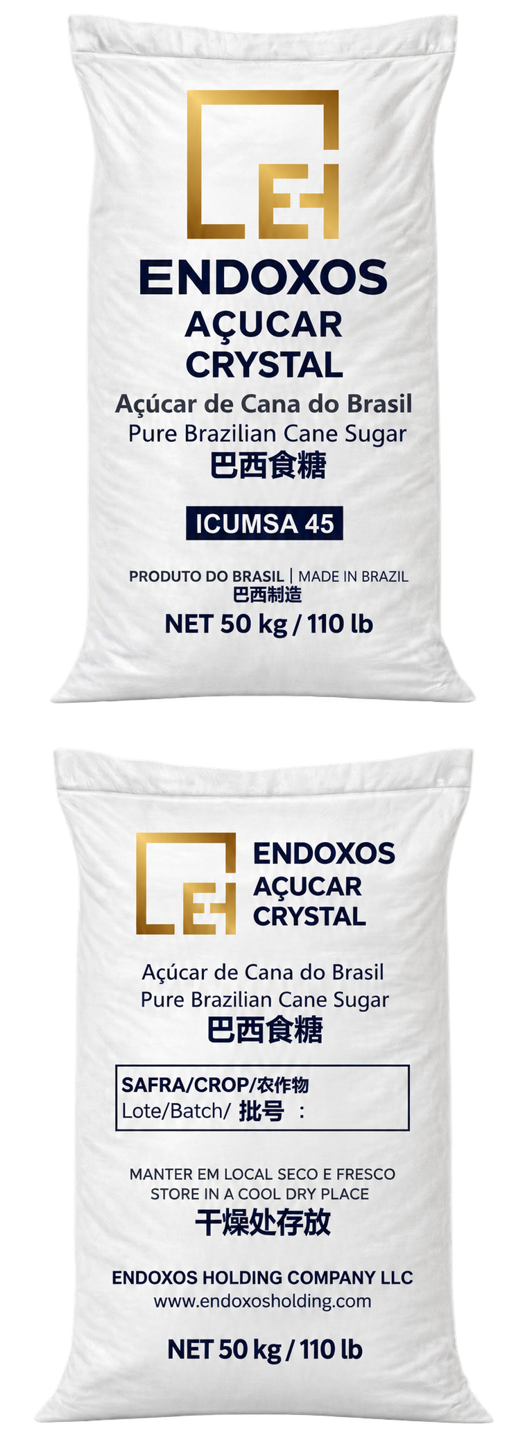 Endoxos — Azúcar de caña de Brasil — ICUMSA 45